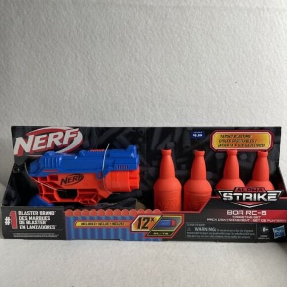 Nerf Alpha Strike BOA RC-6 with Targeting Set & 12 Nerf Elite Foam Darts Orange - Picture 1 of 7